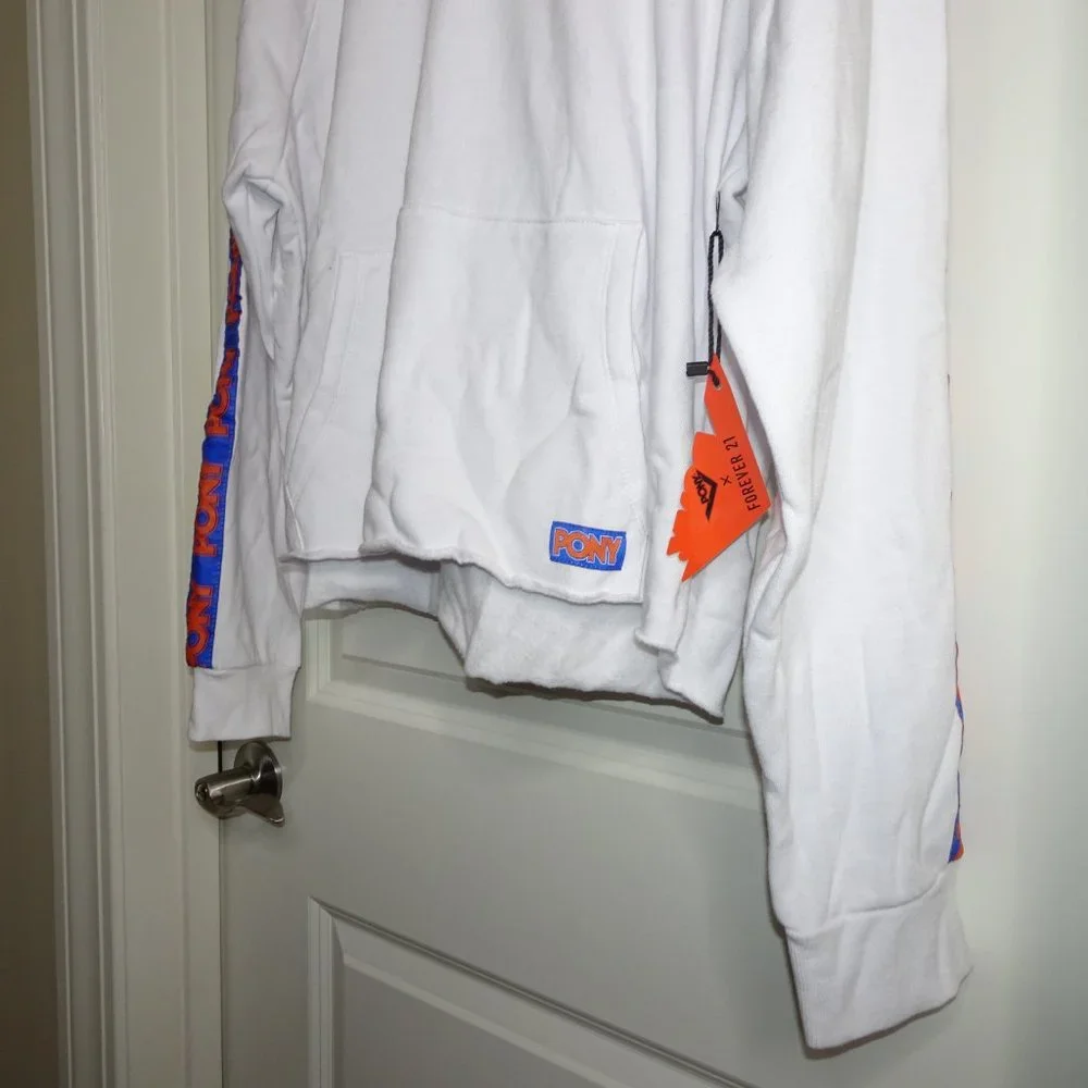 Pony x Forever 21+ Cropped White Hoodie - Picture 4 of 6
